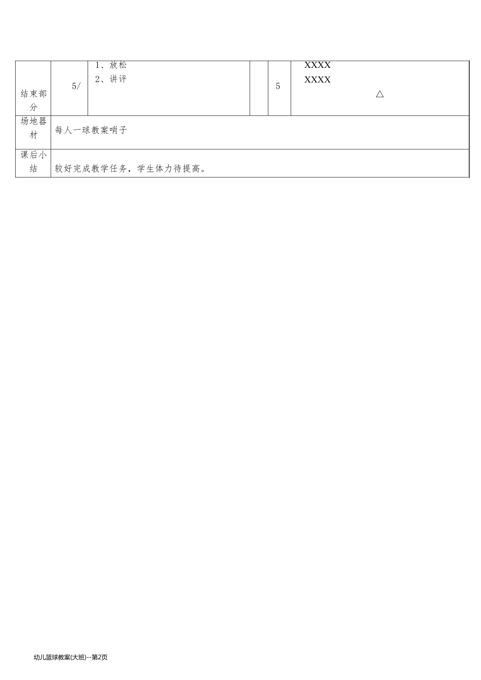 幼儿篮球教案(大班)_第2页