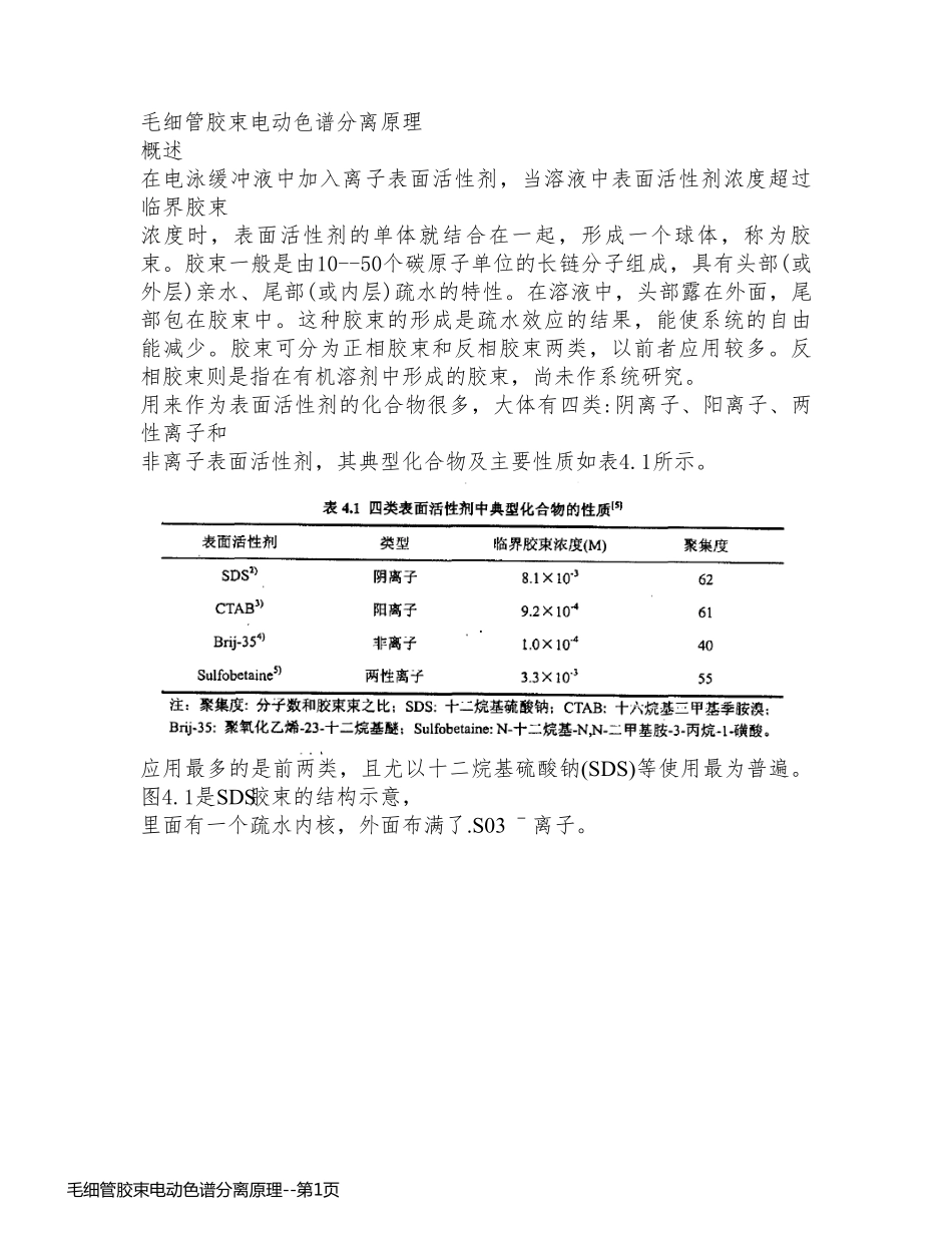 毛细管胶束电动色谱分离原理_第1页