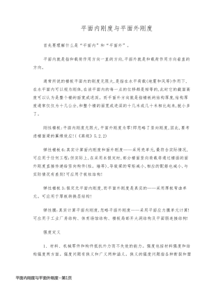 平面内刚度与平面外刚度