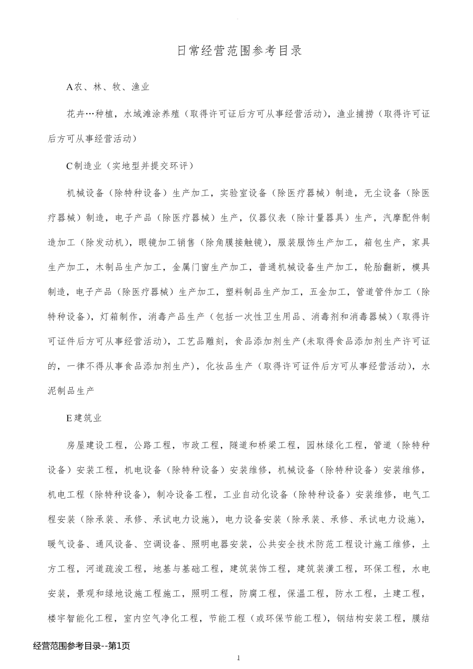经营范围参考目录_第1页