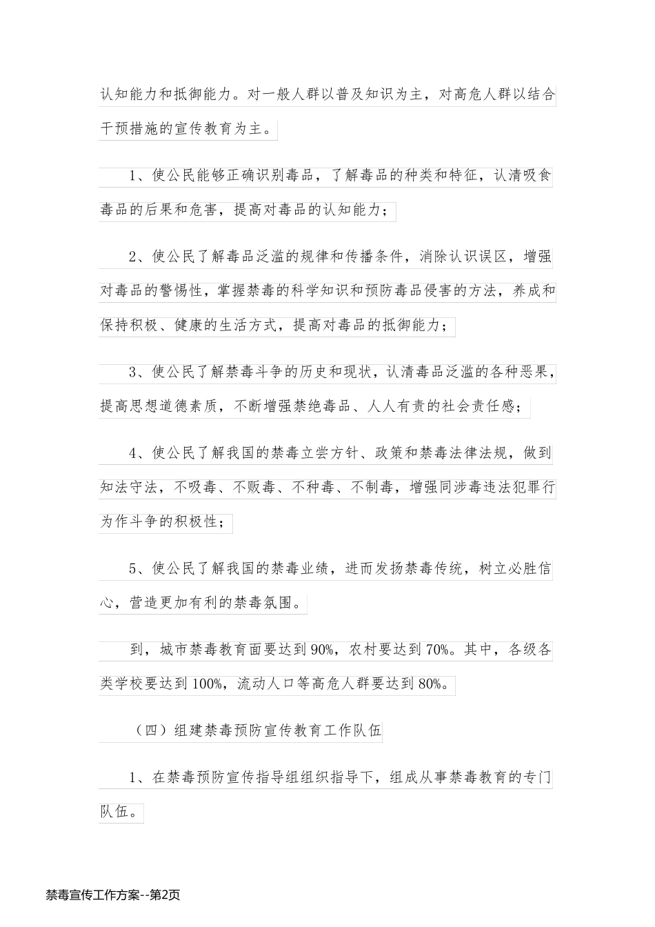 禁毒宣传工作方案_第2页