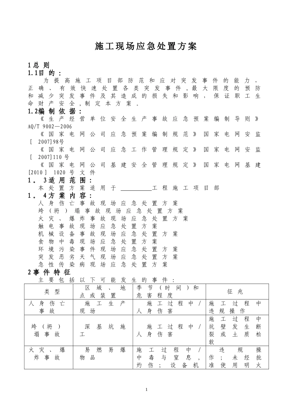 施工现场应急处置方案_第1页