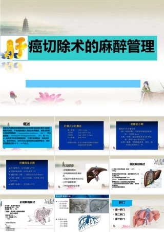 肝癌切除手术病人的麻醉完整