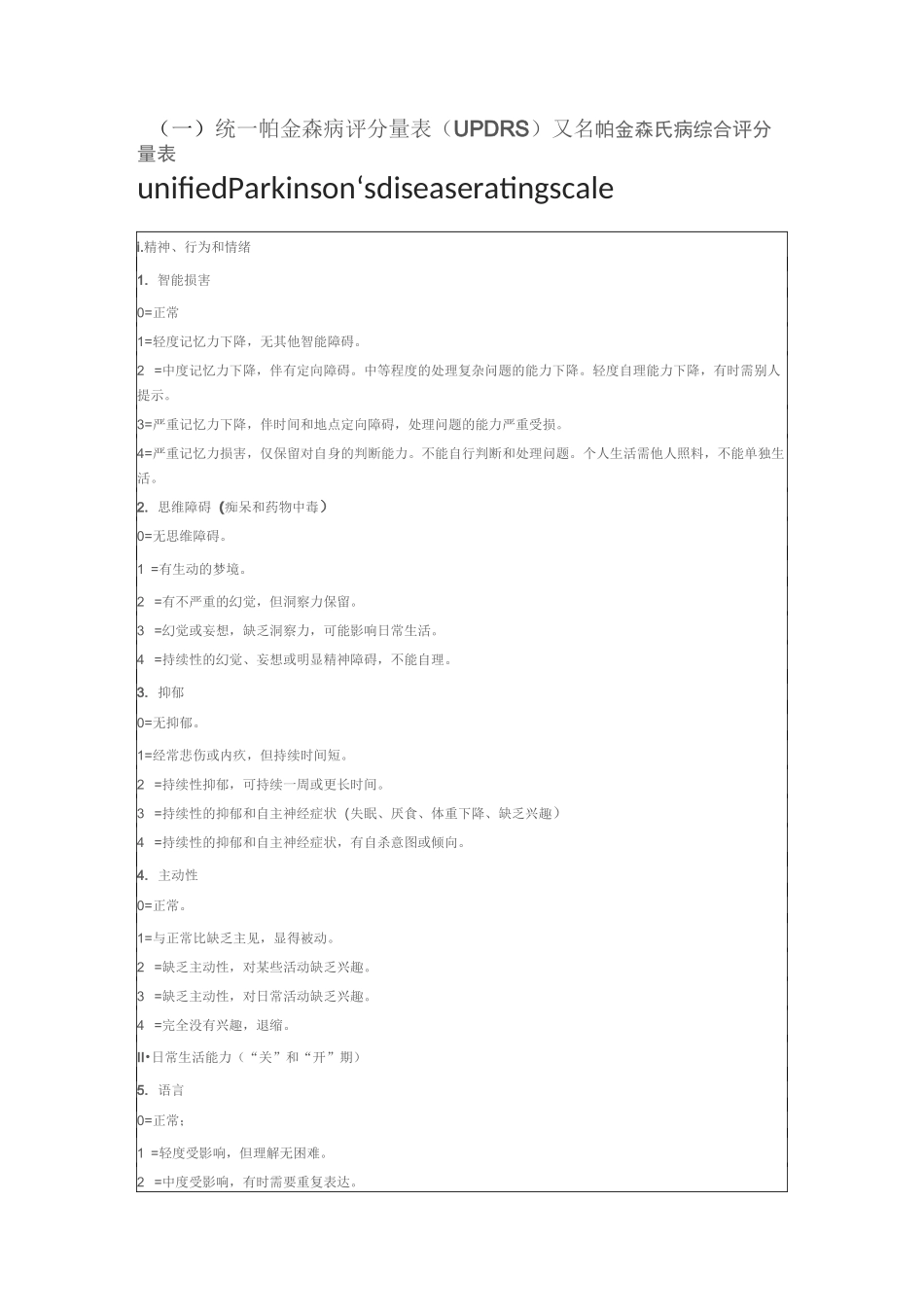 帕金森病常用评分量表剖析_第1页