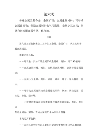 商标分类第6类