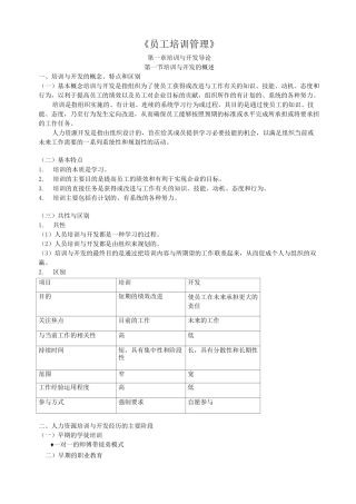 员工培训与开发