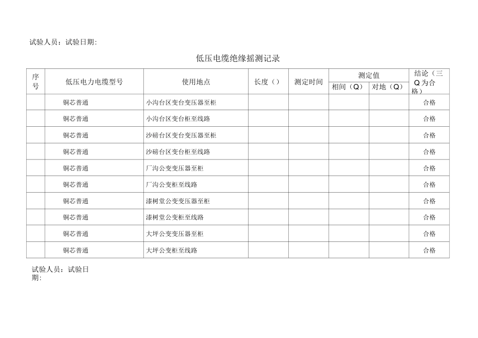 低压电缆绝缘摇测_第2页