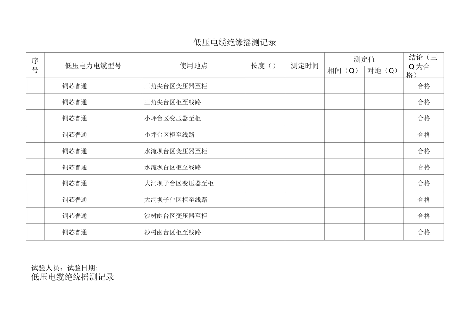 低压电缆绝缘摇测_第3页