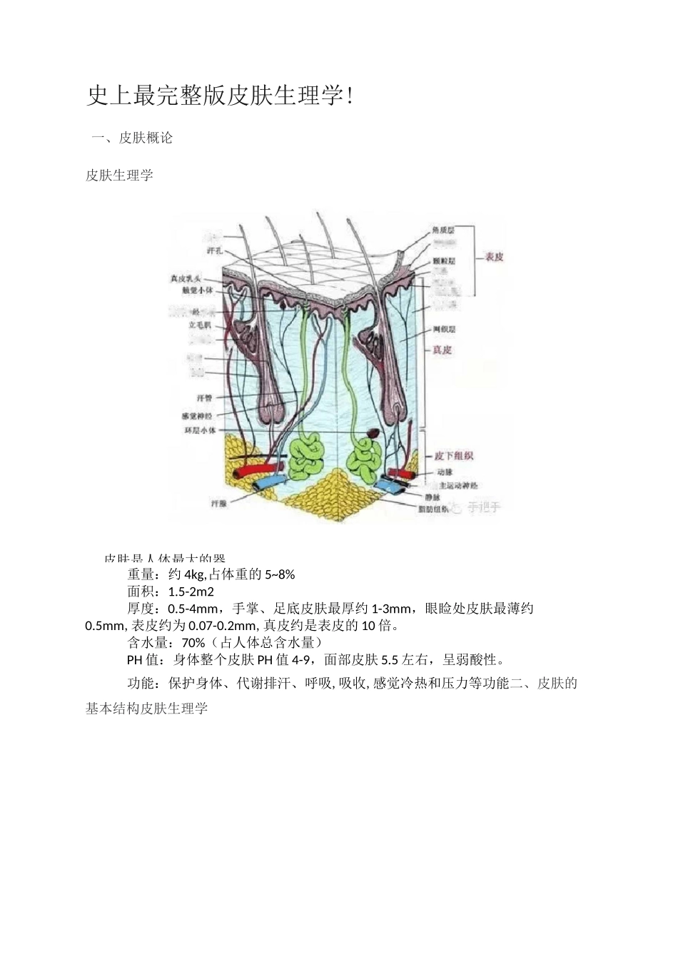 史上最完整版皮肤生理学_第1页