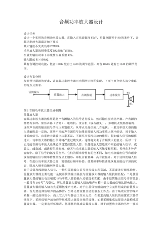 音频功率放大器设计(实验报告)