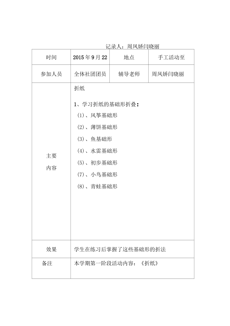 手工社团活动记录_第2页