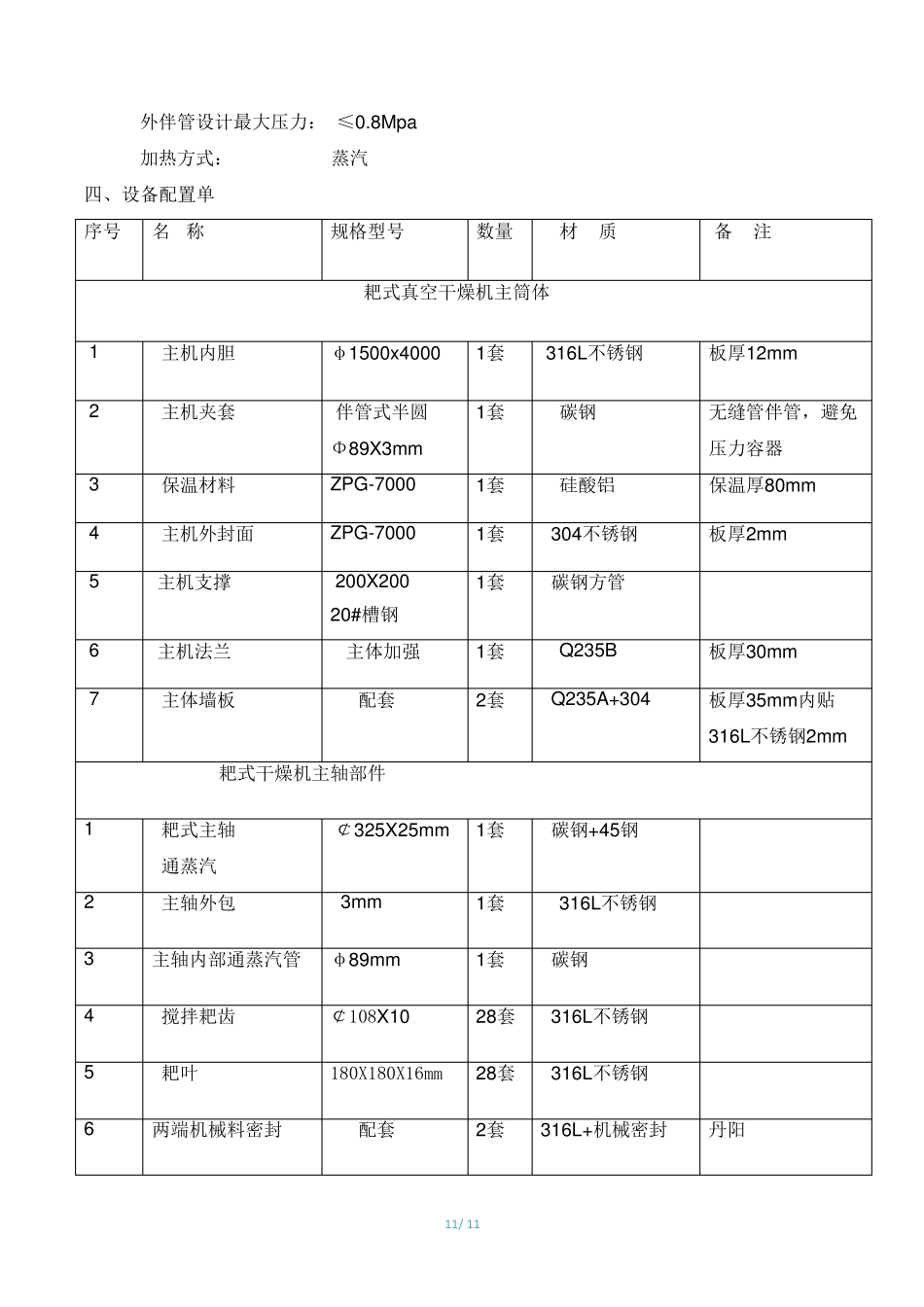 丁酸钠真空耙式干燥机  ZPG-7000型非标_第2页