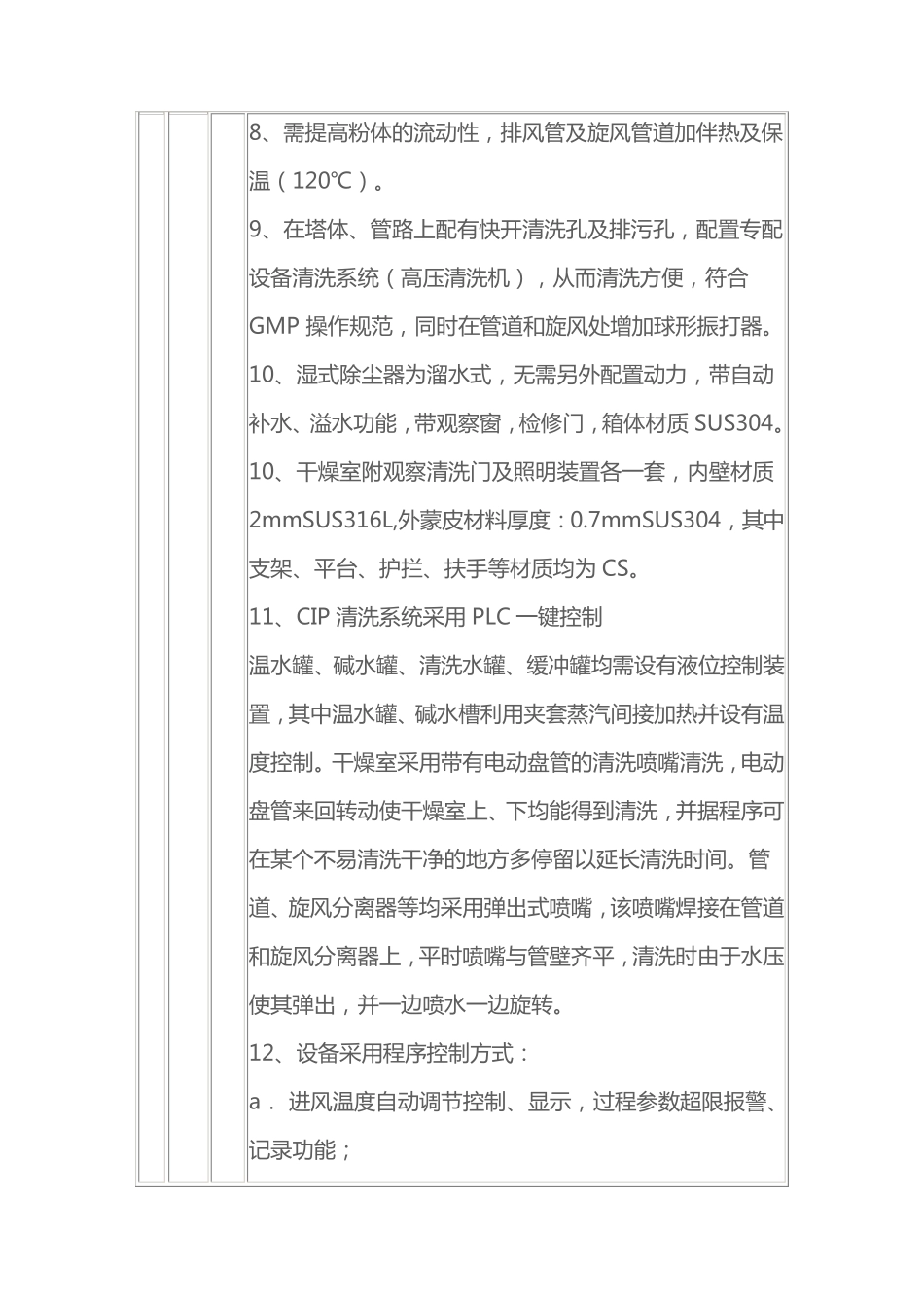 催化剂喷雾干燥设备技术要求制品温度60℃_第3页