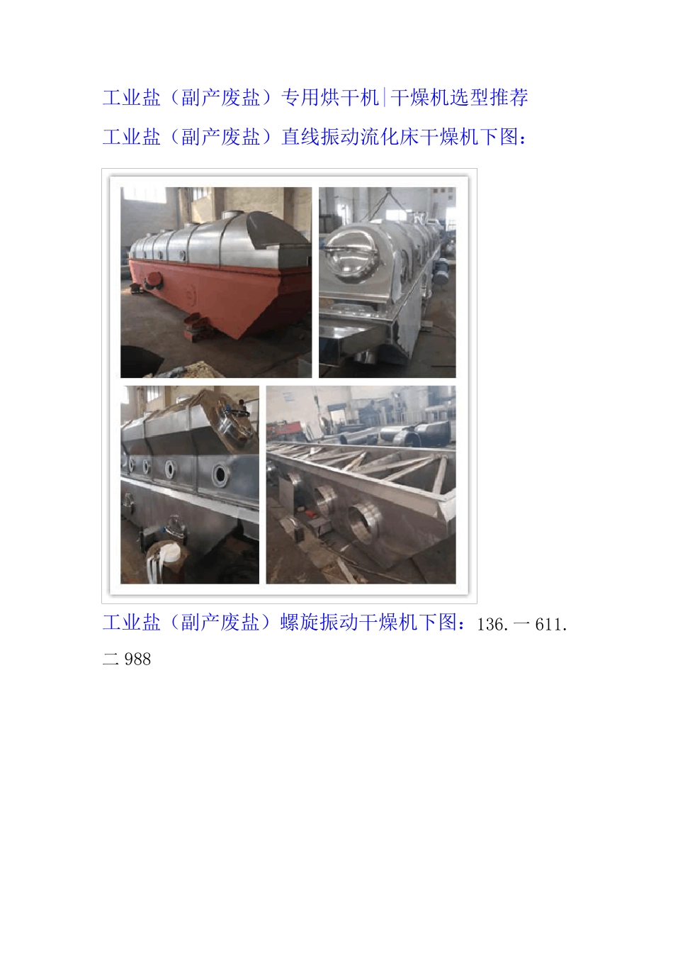 工业盐(副产废盐)专用烘干机干燥机选型推荐_第1页