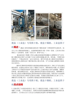 废盐(工业盐)专用烘干机,废盐干燥机图片