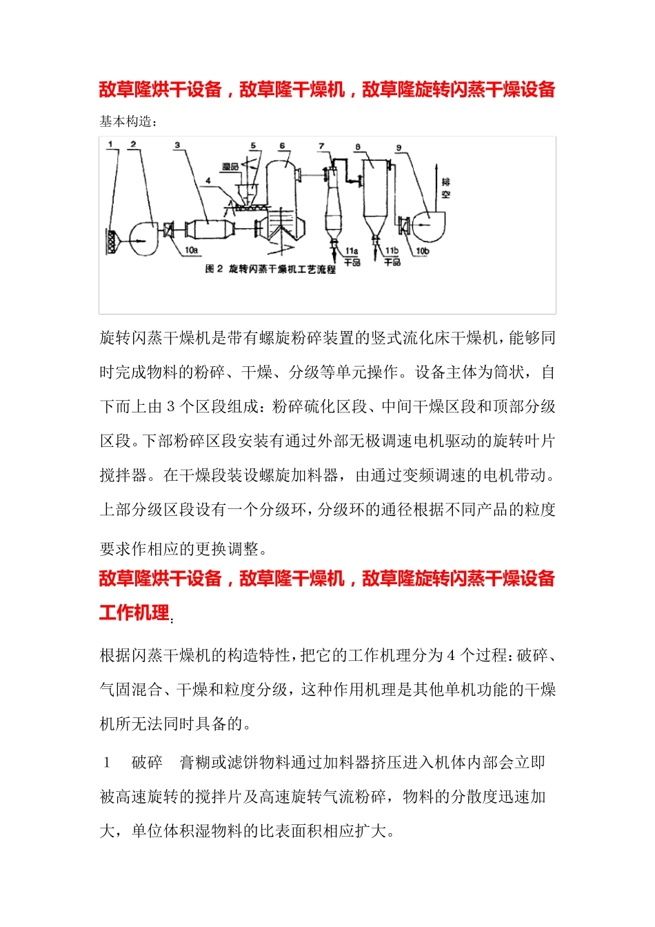 敌草隆烘干设备,敌草隆干燥机   旋转闪蒸干燥   技术改进_第2页