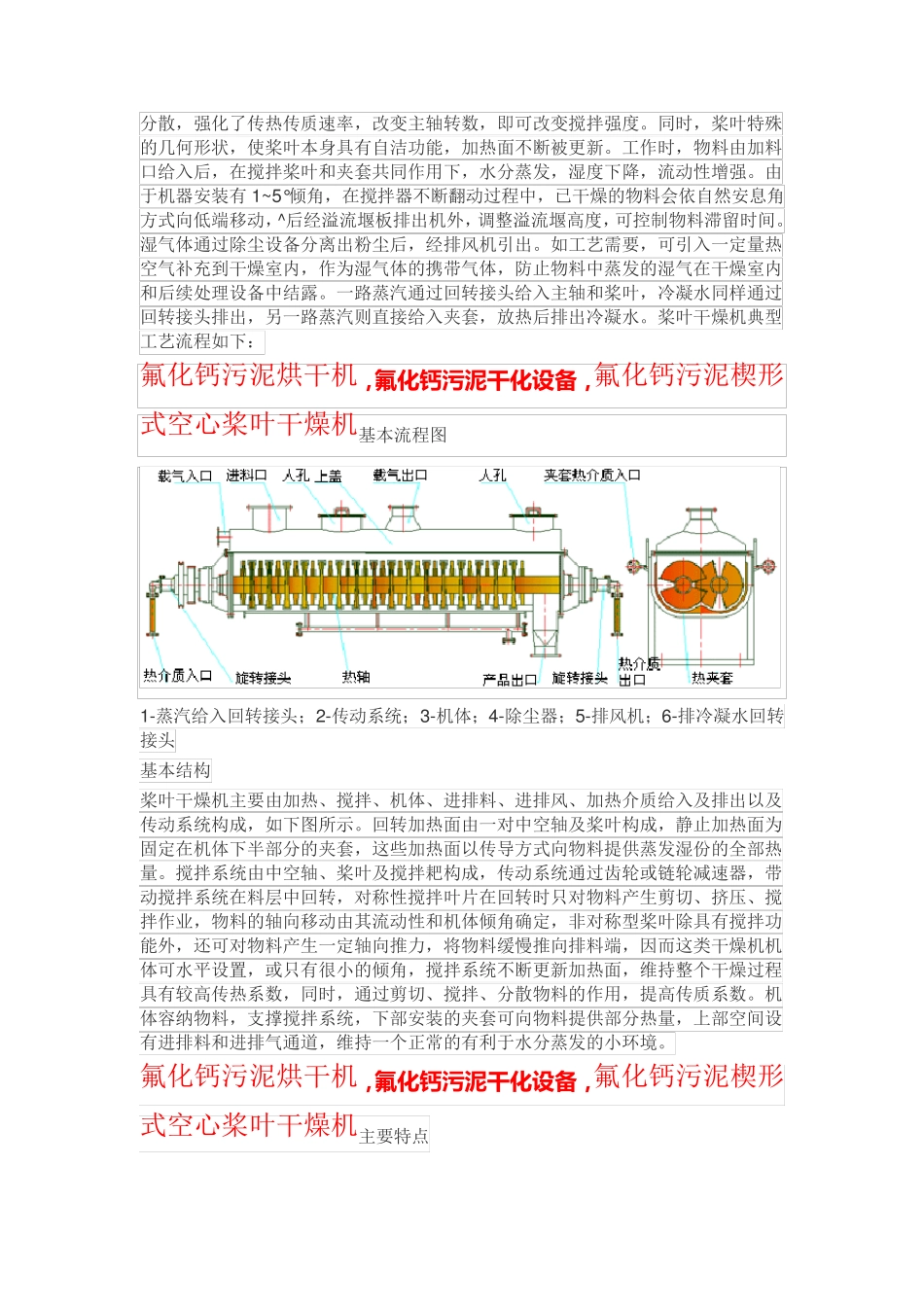 氟化钙污泥烘干机之楔形式空心桨叶干燥机_第3页