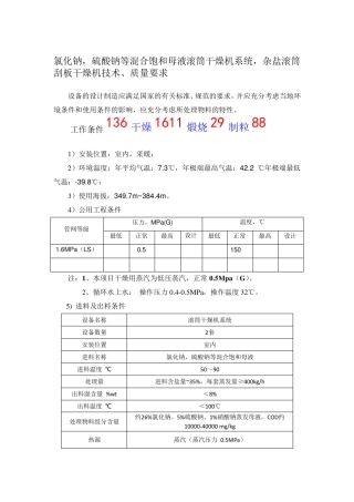氯化钠,硫酸钠等混合饱和母液滚筒干燥机系统,杂盐滚筒刮板干燥机