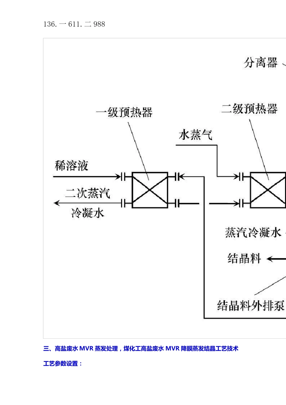 煤化工高盐废水MVR降膜蒸发结晶工艺技术_第3页