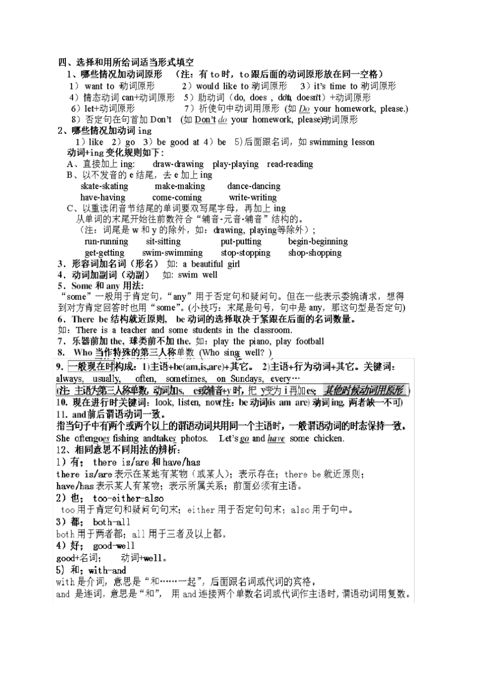 小学五年级上册英语语法知识点_第2页