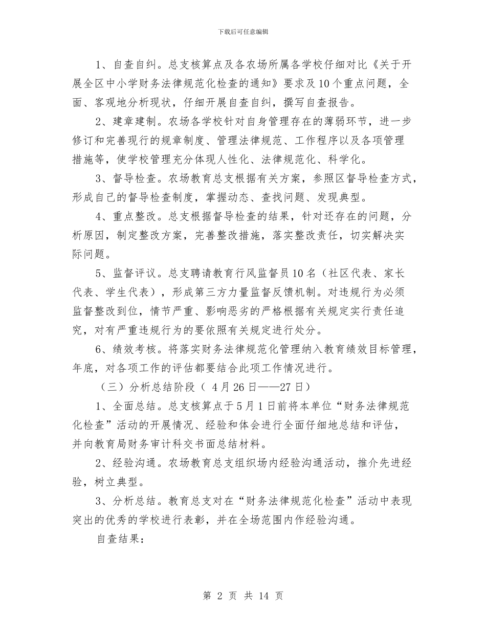财务规范自查自纠工作总结与财务试用期个人小结汇编_第2页