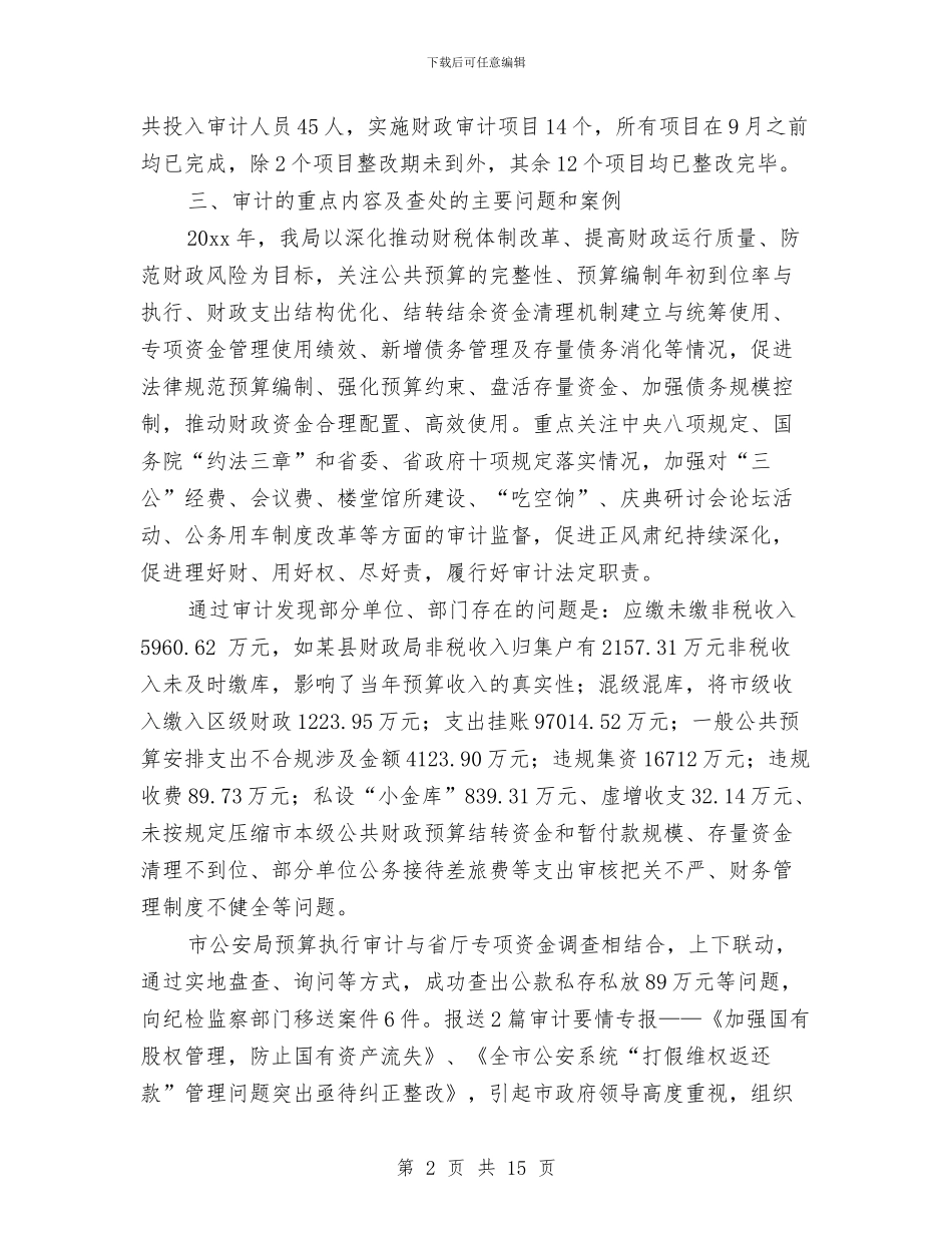 财政审计工作总结与财政局2024年信息化建设半年总结汇编_第2页