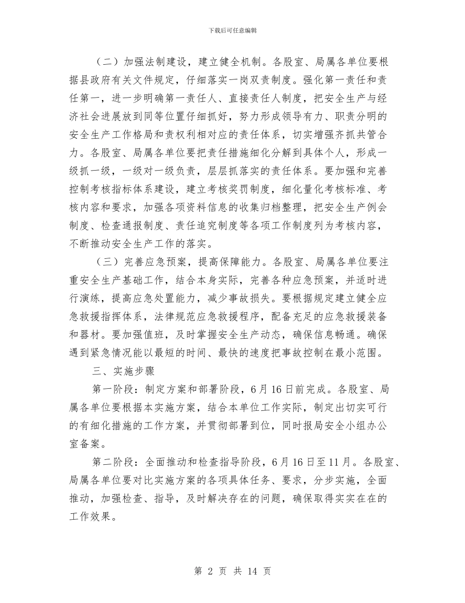 财政局安全生产工作实施方案与财政局工作方案集锦3篇汇编_第2页