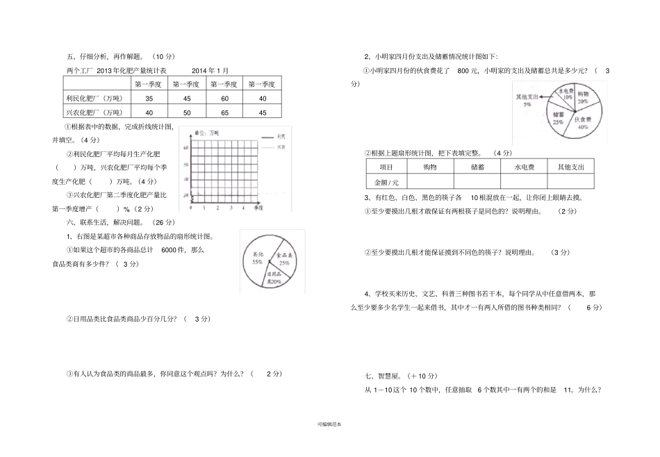 小学六年级数学奥数题及答案_第2页