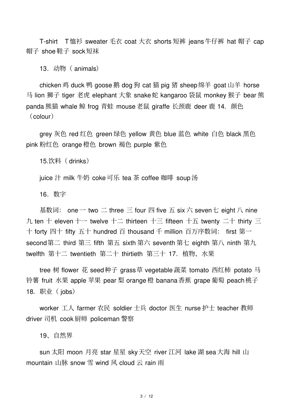 小学六年级英语毕业考试：总复习全套资料_第3页