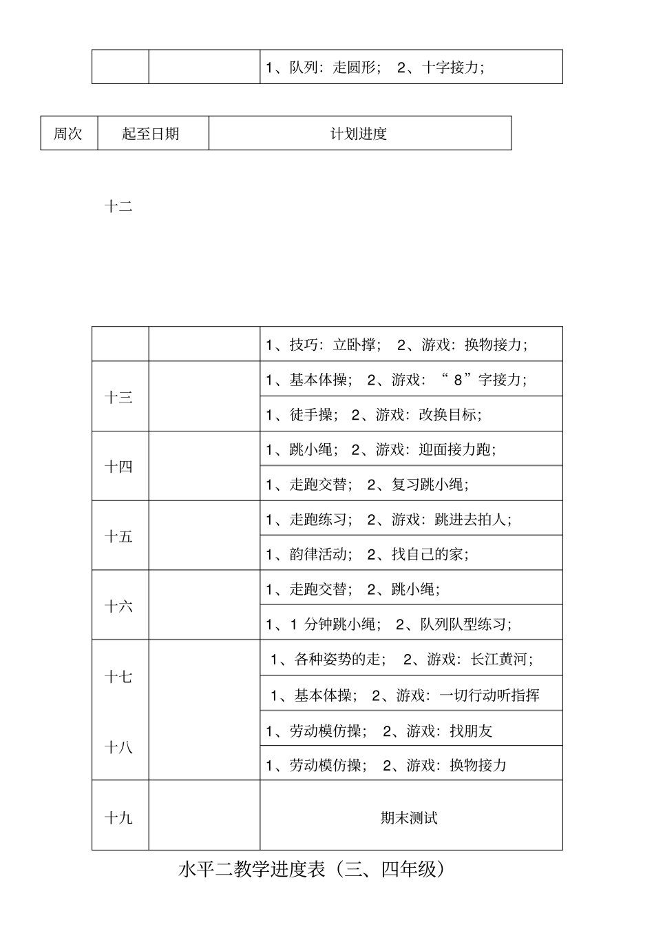小学各学科教学进度安排表_第3页