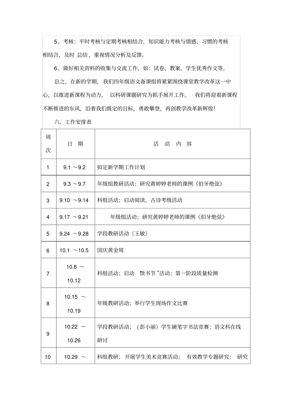 小学四年级上学期语文教研组工作总结_第3页