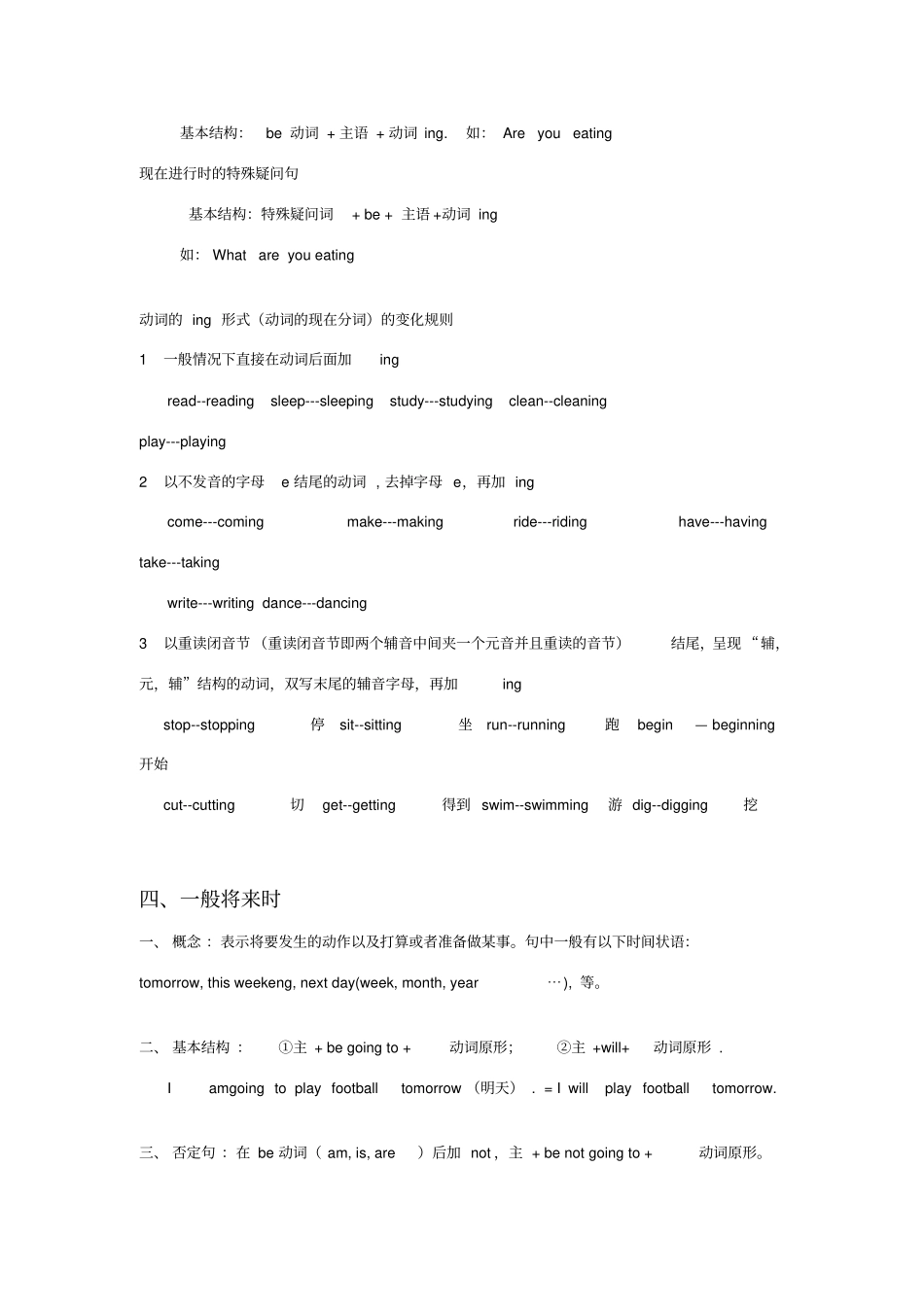 小学四年级英语知识点总结英语语法总结_第3页