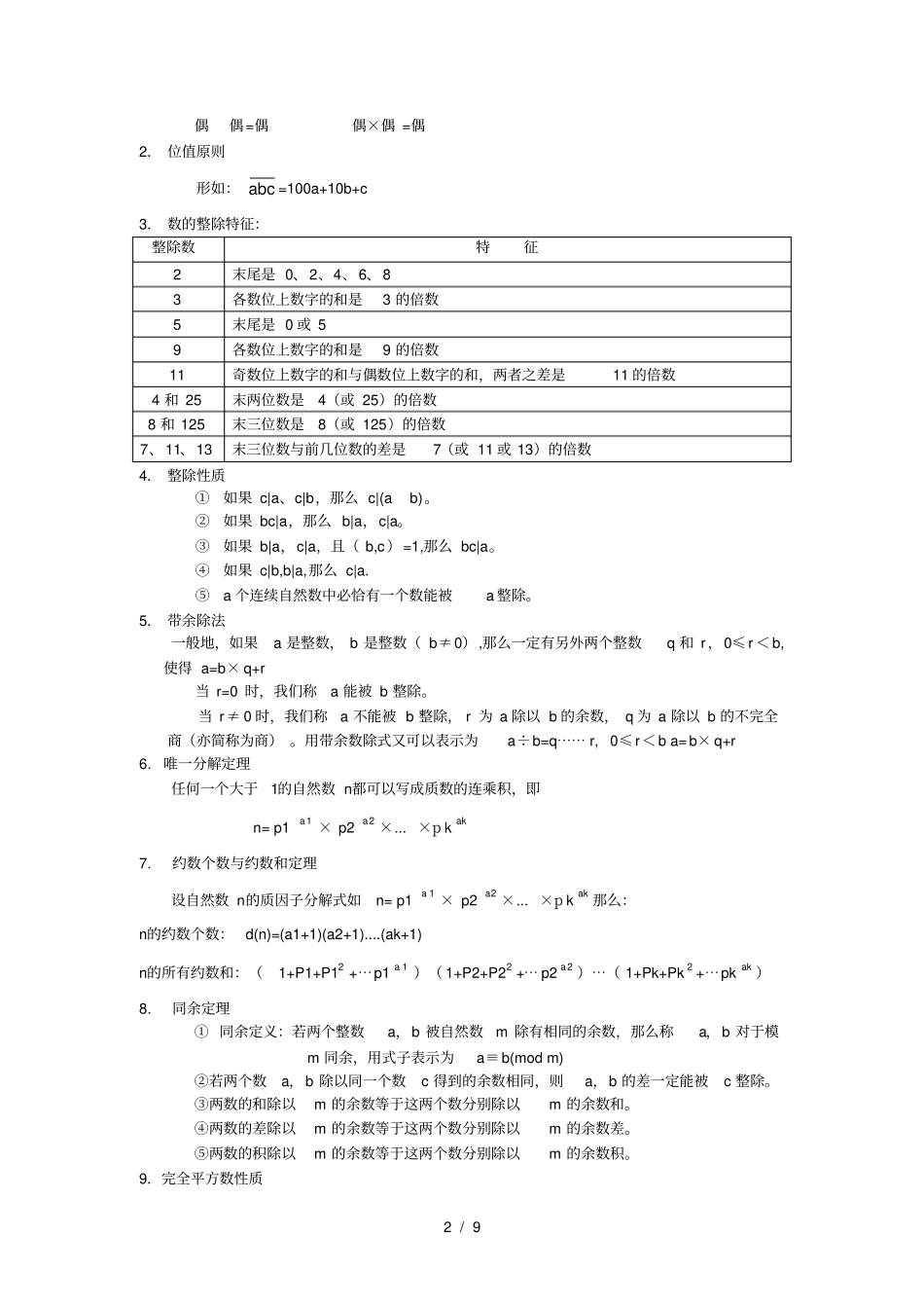 小学奥数所有考点、知识点整理与总复习_第2页