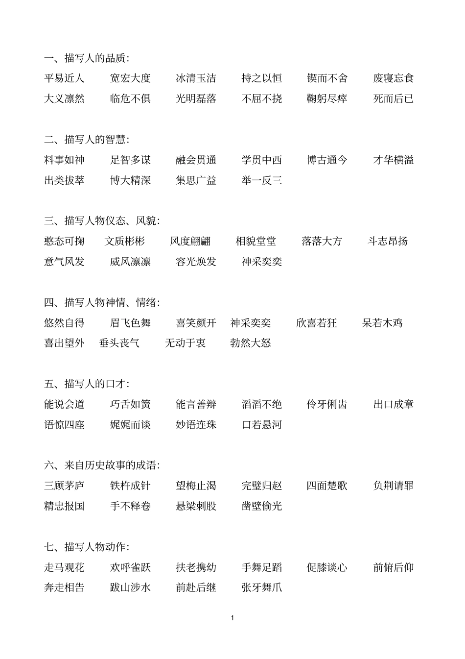 小学学习必备-成语大全_第1页