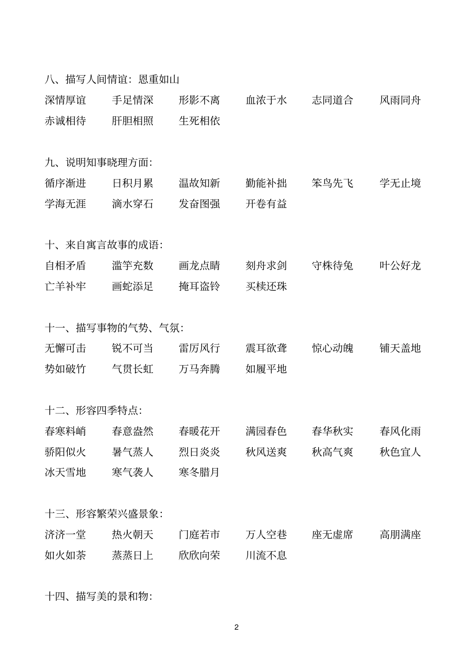 小学学习必备-成语大全_第2页