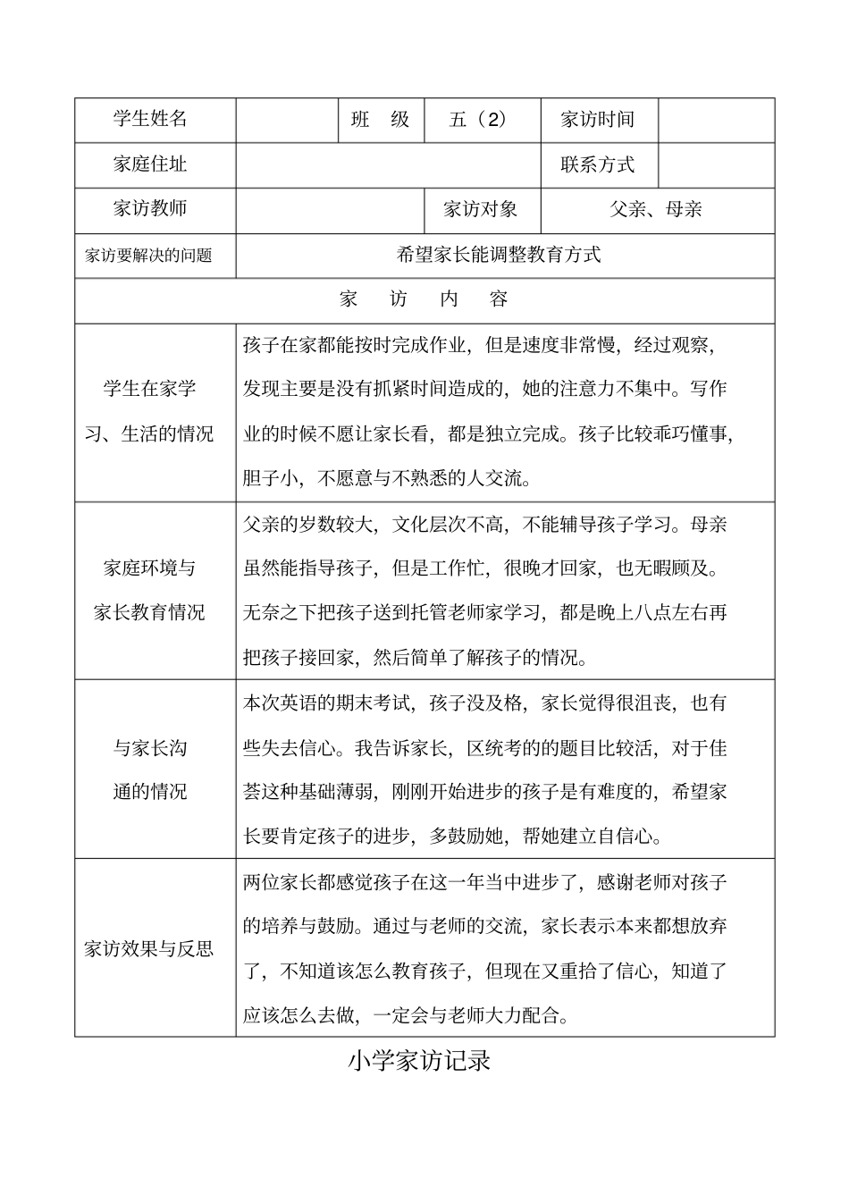小学家访记录_第3页