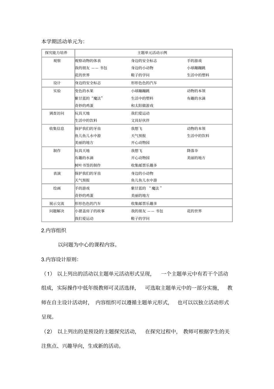 小学探究型课程实施方案_第3页