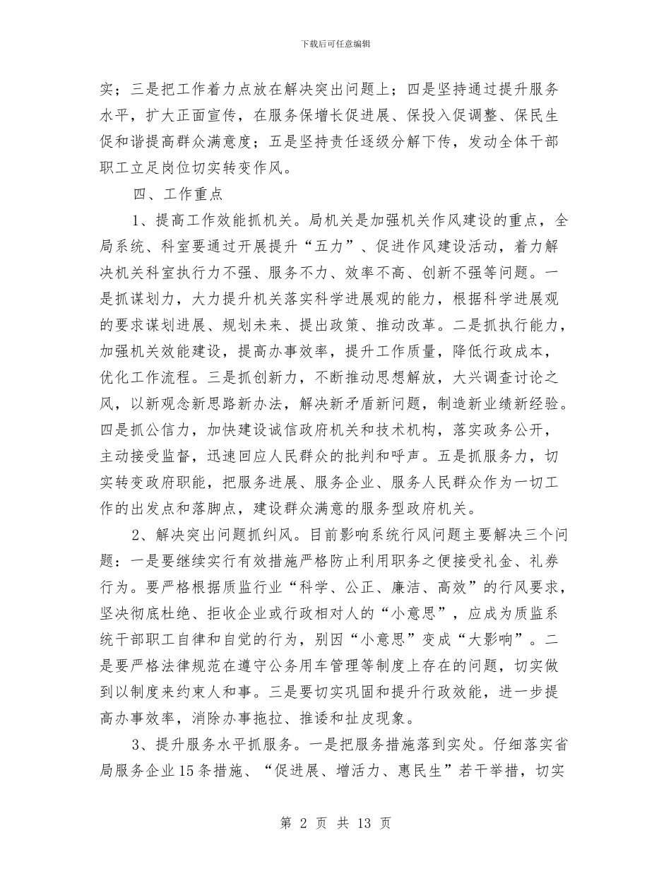 质监局实施作风建设工作意见与质监局履职工作总结汇编_第2页