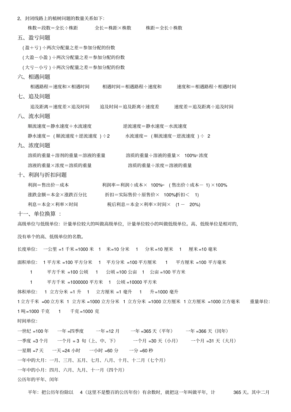小学数学公式及知识点总结_第3页