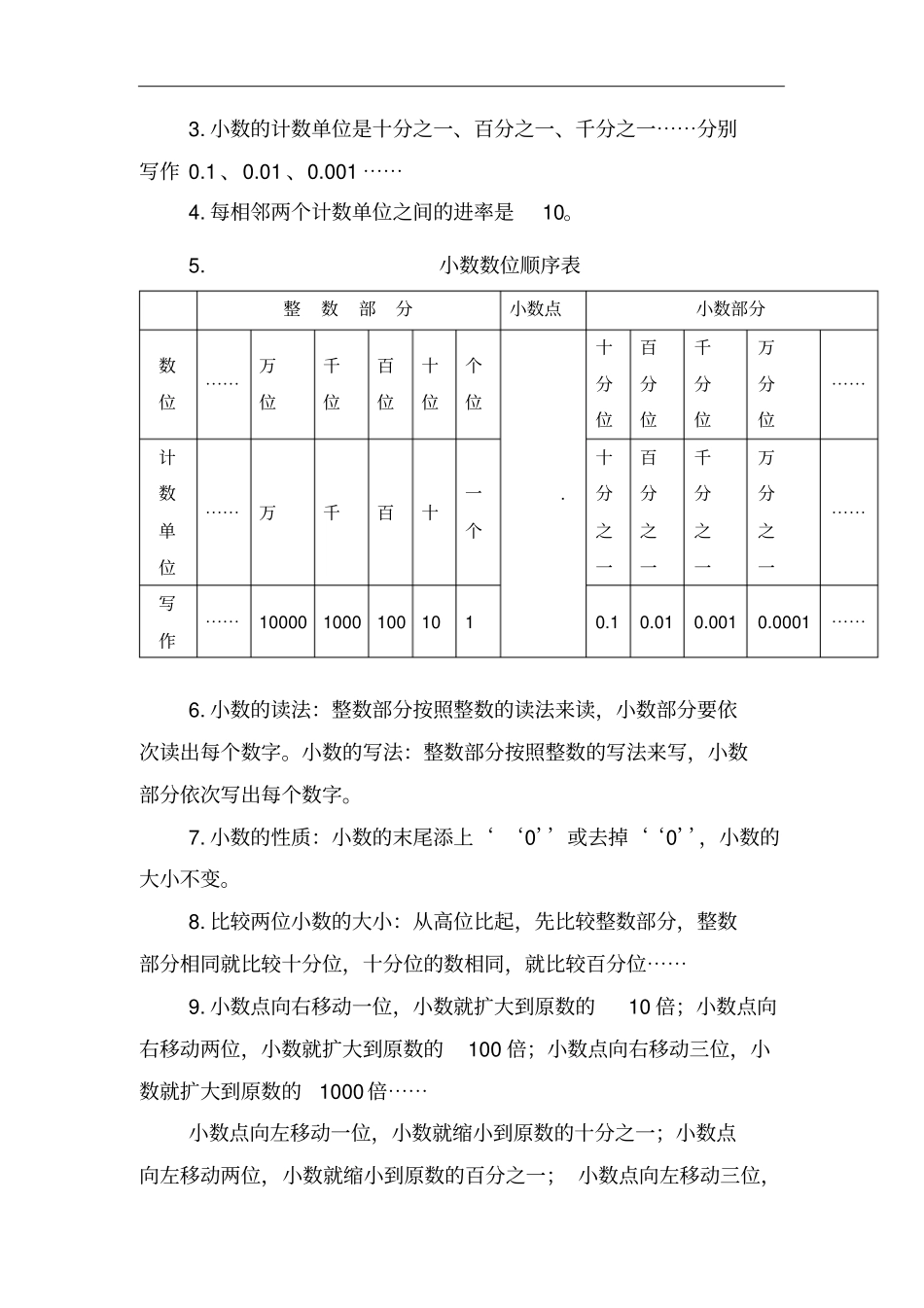 小学数学四年级下册概念汇总_第3页