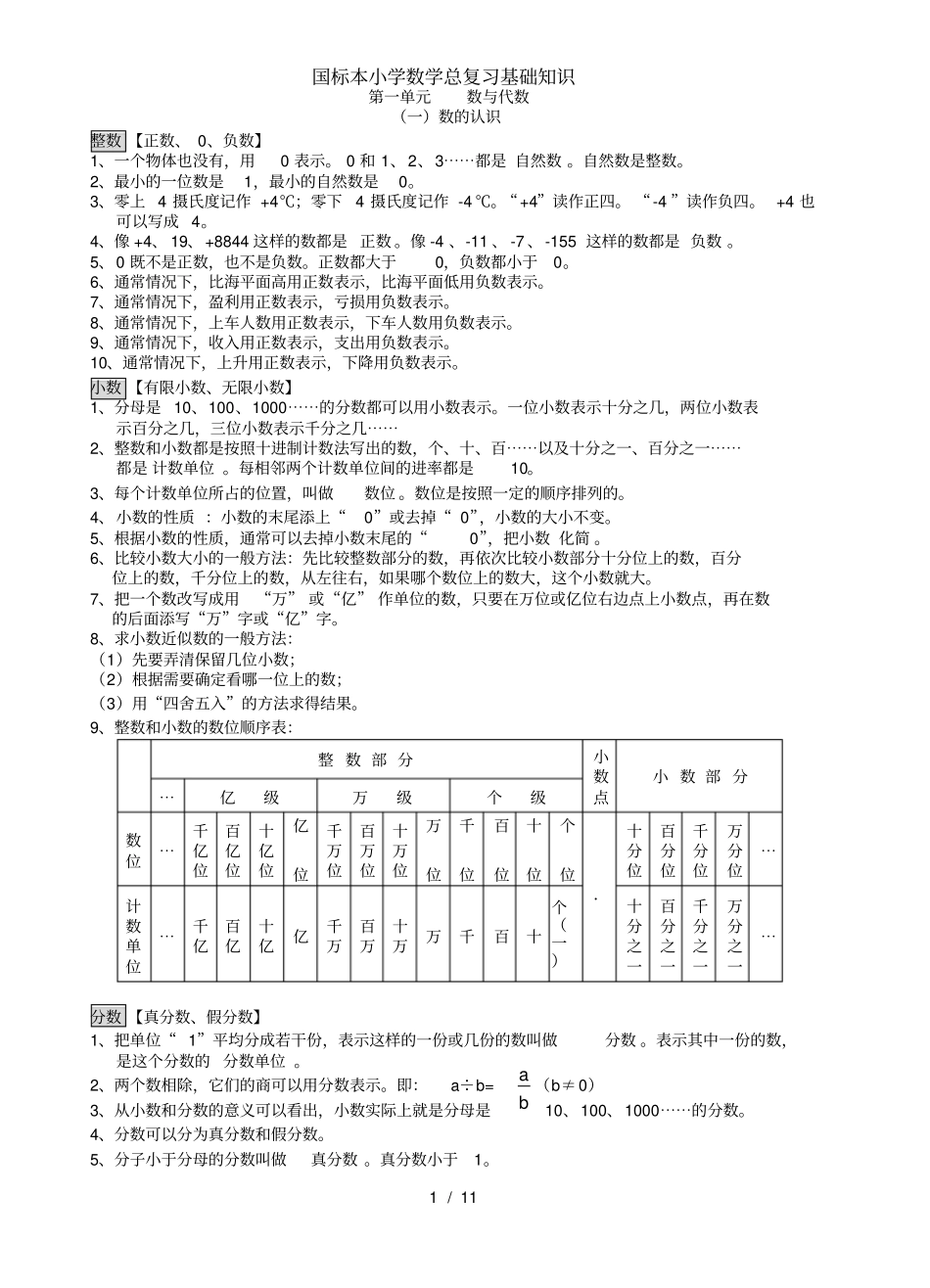 小学数学总复习基础知识_第1页