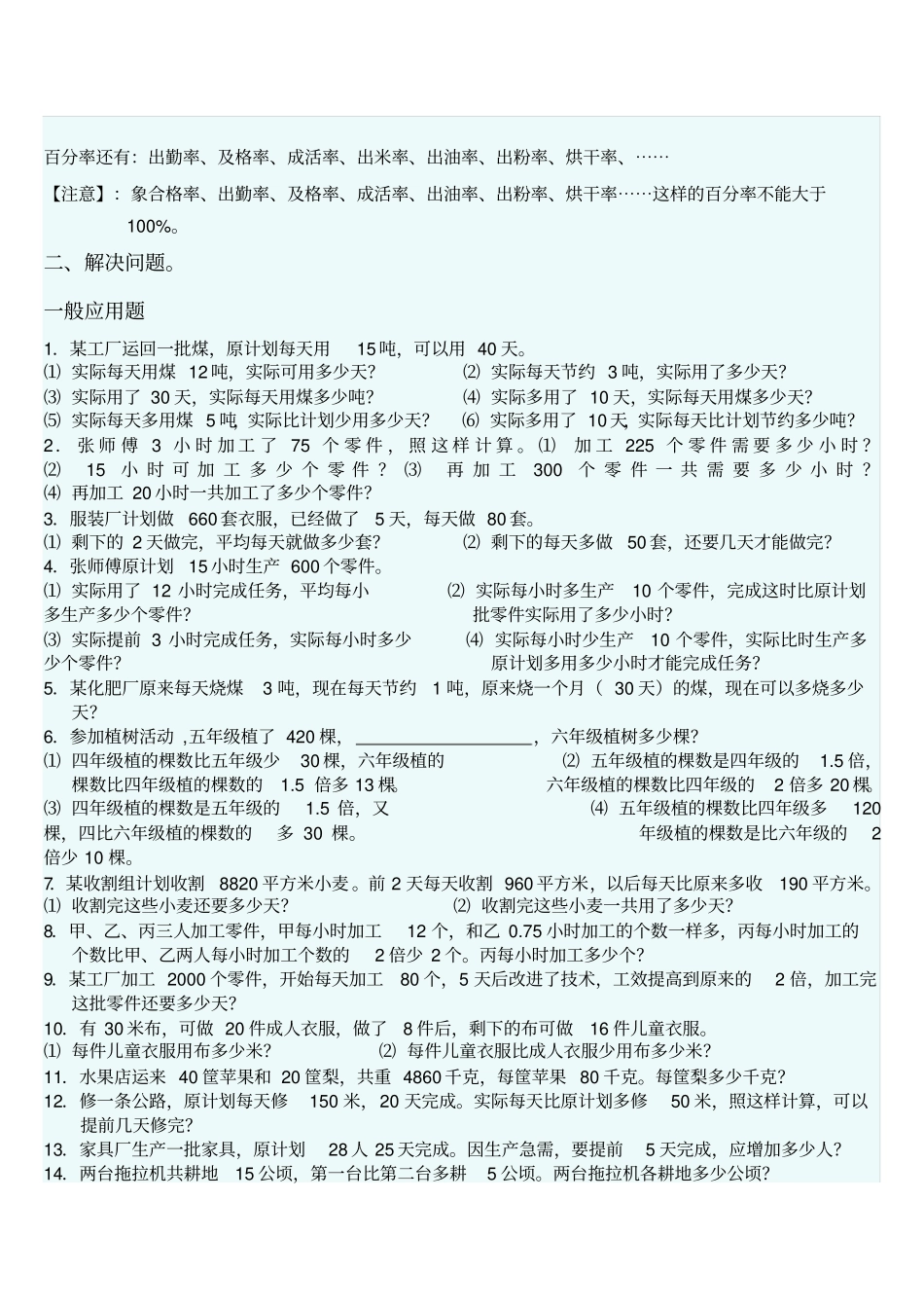 小学数学总复习应用题练习题_第3页