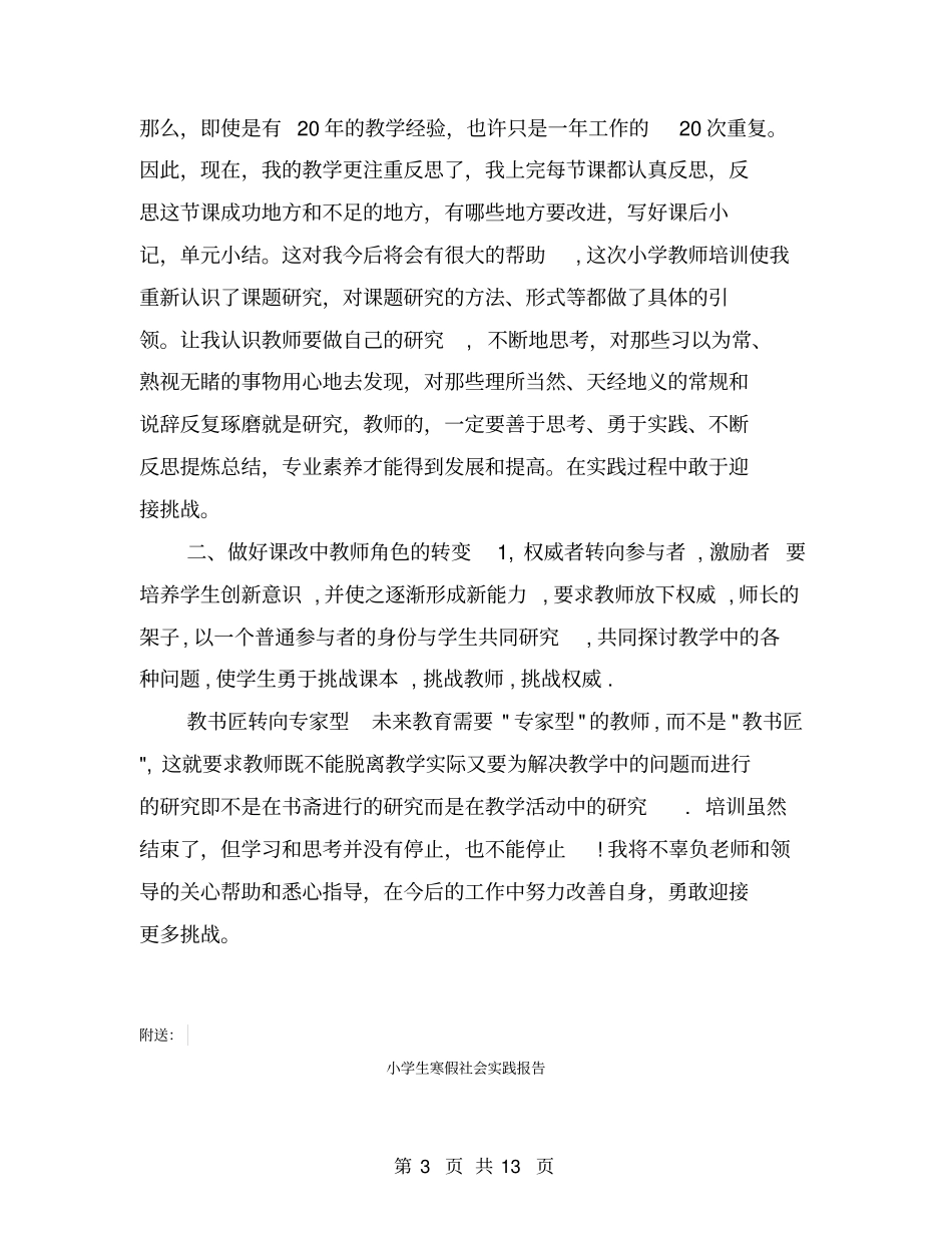 小学生寒假学习总结_第3页