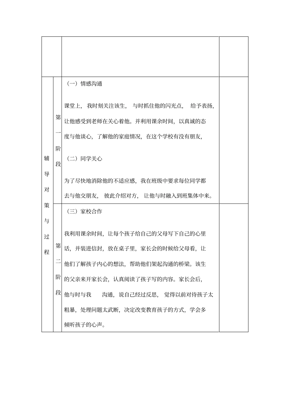 小学生心理健康教育个案辅导记录表_第2页