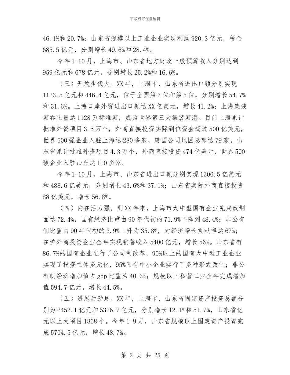 赴上海市、山东省学习考察报告与赴区学习考察报告汇编_第2页