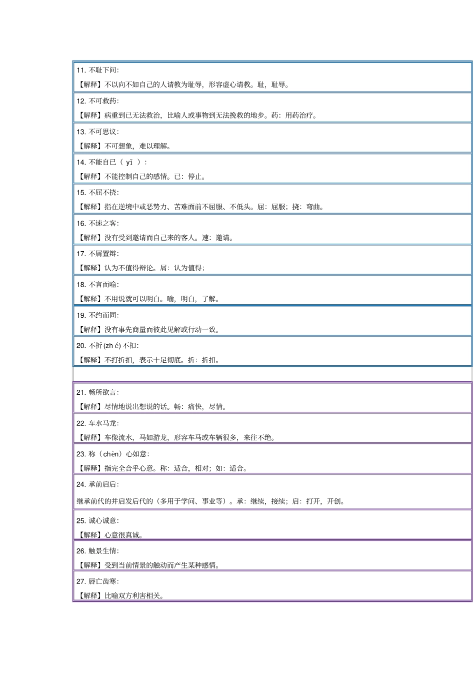 小学生必须掌握的200个成语及注释38359_第2页