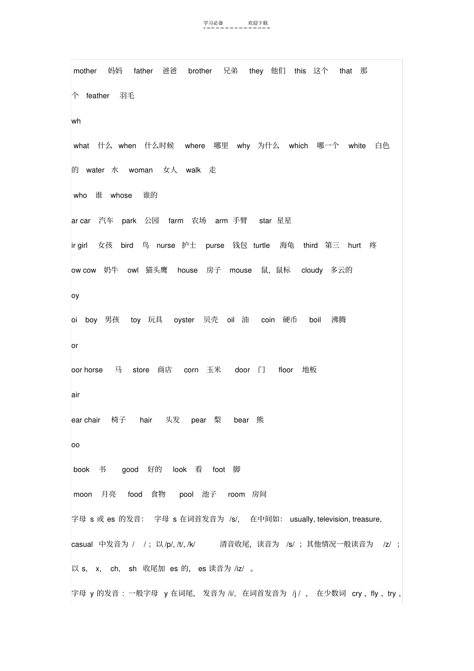 小学生毕业考英语复习资料_第2页