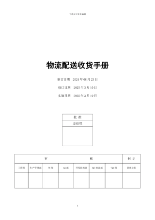 超市物流配送收货手册