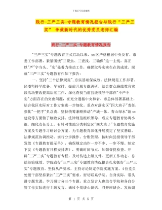 践行-三严三实-专题教育情况报告与践行“三严三实”-争做新时代的优秀党员教师汇编