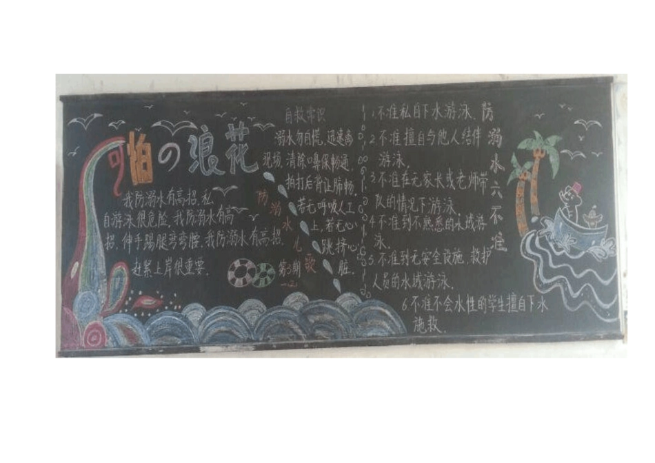小学生防溺水黑板报汇总_第2页